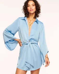 Ramy Brook Penny Bell Sleeve Mini Dress Clearance