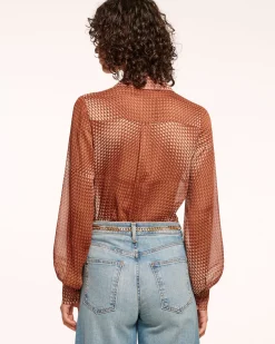 Ramy Brook Polly Button Down Blouse Saddlegeo Hot