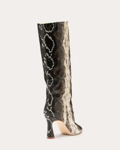 Ramy Brook Queen Heeled Snake Boots Hot