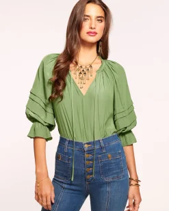 Ramy Brook Randi Puff Sleeve Top Hot