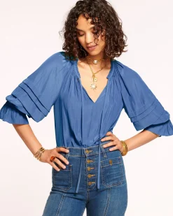 Ramy Brook Randi Puff Sleeve Top Hot