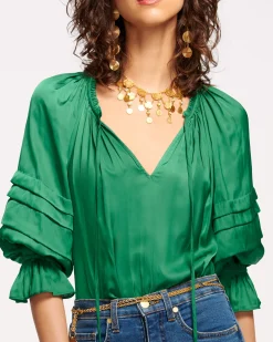 Ramy Brook Randi Puff Sleeve Top Hot