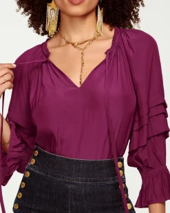 Ramy Brook Randi Puff Sleeve Top Hot