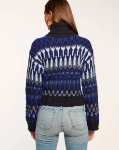 Ramy Brook Rufus Turtleneck Sweater Lapisfairisle Best