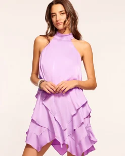 Ramy Brook Shaina Tiered Mini Dress Daisyyellow New