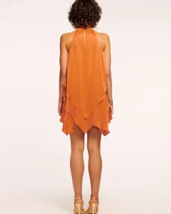 Ramy Brook Shaina Tiered Mini Dress Daisyyellow New