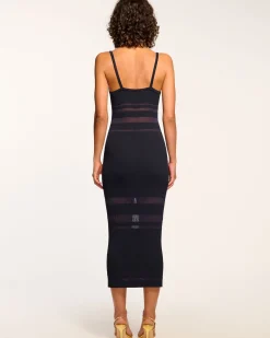 Ramy Brook Shiann Knit Midi Dress Navy Online
