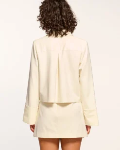 Ramy Brook Shoshana Studded Ponte Jacket Whiteponte New