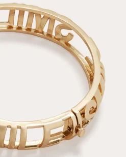 Ramy Brook Smile Bangle Bracelet Gold Hot