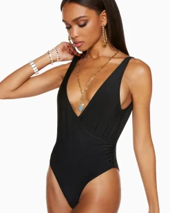 Ramy Brook Soren V-Neck One Piece Swimsuit Discount