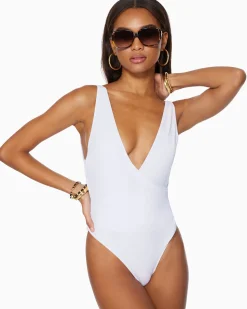 Ramy Brook Soren V-Neck One Piece Swimsuit Discount