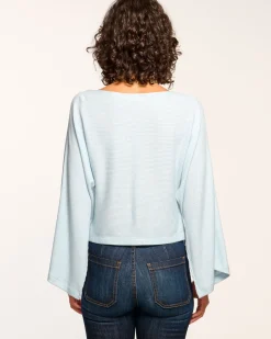 Ramy Brook Suzy Boatneck Rib Knit Top Dreamblue Sale