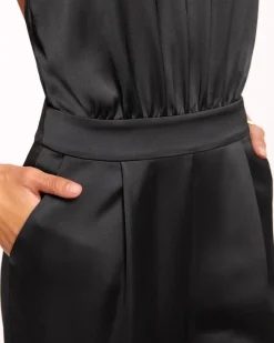 Ramy Brook Tatiana Wide Leg Halter Jumpsuit Black Hot