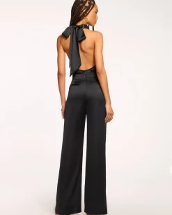Ramy Brook Tatiana Wide Leg Halter Jumpsuit Black Hot