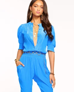 Ramy Brook Tracey Puff Sleeve Jumpsuit Clearance
