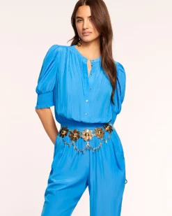 Ramy Brook Tracey Puff Sleeve Jumpsuit Clearance