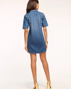 Ramy Brook Tunechi Denim Shirt Dress Clearance