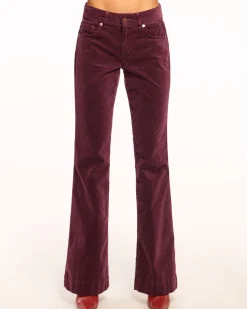 Ramy Brook Velvet Kyle Low Rise Flare Jean Pinotvelveteen Discount