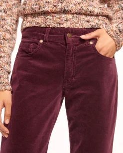 Ramy Brook Velvet Kyle Low Rise Flare Jean Pinotvelveteen Discount