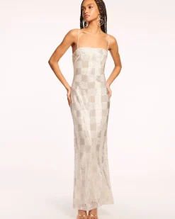 Ramy Brook Verlo Beaded Gown Silverbead Hot