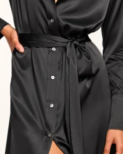 Ramy Brook Victoria Silk Button Down Midi Dress Fashion