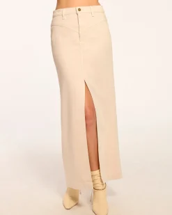 Ramy Brook Xavier Denim Maxi Skirt New