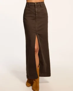 Ramy Brook Xavier Denim Maxi Skirt New