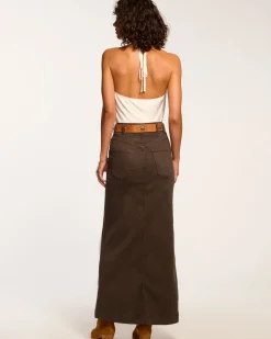 Ramy Brook Xavier Denim Maxi Skirt New